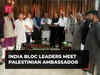 Israel-Hamas War: INDIA bloc leaders meet Palestinian Ambassador in Delhi and express solidarity