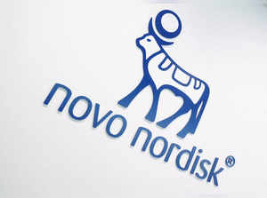 FILE PHOTO: Novo Nordisk logo above the entrance to their offices in Copenhagen