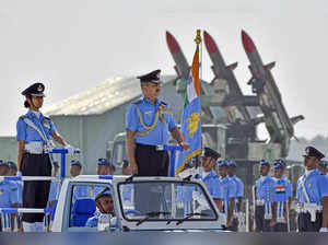 Prayagraj, Oct 8 (ANI): Indian Air Force (IAF) Chief Air Chief Marshal VR Chaudh...