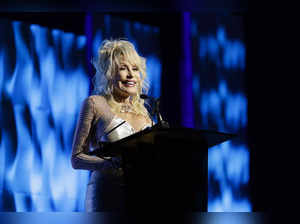 Dolly Parton speaks onstage at the 53rd Anniversary Nashville Songwriters Hall of Fame Gala at Music City Center on October 11, 2023 in Nashville, Tennessee.