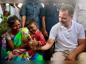 Jagtial: Congress leader Rahul Gandhi during his visit to Telangana ahead of the...