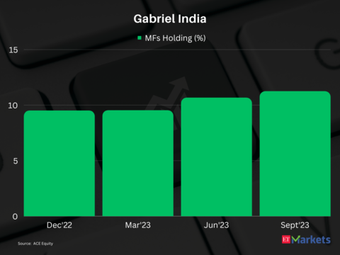 Gabriel India | 1-year price return: 125%
