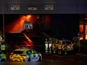 Fire in Terminal Car Park 2 at London Luton airport