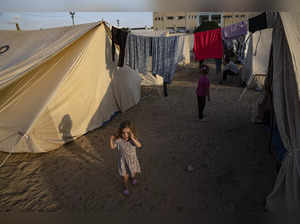 A tent camp for displaced Palestinians pops up in southern Gaza, reawakening old traumas