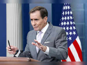 Coordinator for Strategic Communications at the National Security Council John Kirby speaks during the daily press briefing at the White House on October 23, 2023 in Washington, DC. During the news conference Kirby spoke on the status of the war between Israel and Hamas.