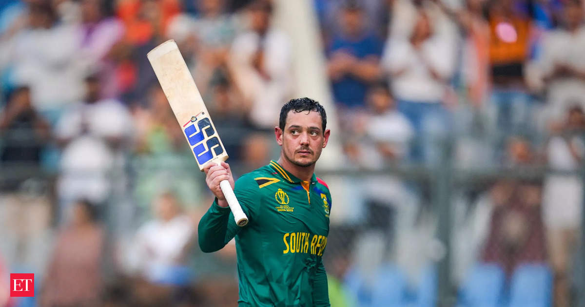 Ton-up Quinton de Kock leads South Africa to 382-5 against Bangladesh
