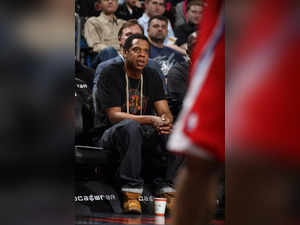 Jay-Z sits court side during the Los Angeles Clippers versus New Jersey Nets game on March 11, 2011 at Prudential Center in Newark, New Jersey.