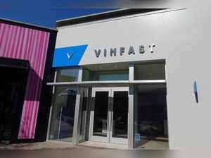 A Vinfast electric vehicle retail store in California