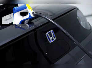 FILE PHOTO: A Honda electric car is seen in Tokyo Motor Show in Tokyo