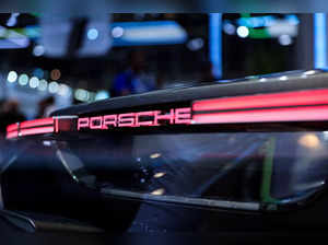 FILE PHOTO: A Porsche Mission X is displayed during an event a day ahead of the official opening of the 2023 Munich Auto Show IAA Mobility