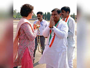 Rajasthan, Oct 25 (ANI): Congress General Secretary Priyanka Gandhi Vadra being ...