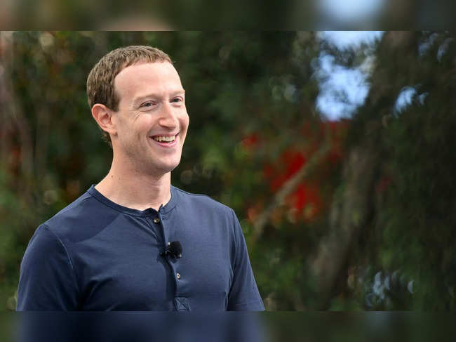 In this file photo taken on September 27, 2023, Meta founder and CEO Mark Zuckerberg speaks during Meta Connect event at Meta headquarters in Menlo Park, California.