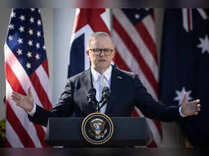Prime Minister of Australia Anthony Albanese speaks during a news conference with U.S. President Joe Biden in the Rose Garden of the White House on October 25, 2023 in Washington, DC. President Biden and Prime Minister Albanese are speaking to the media following a bilateral meeting in the Oval Office.