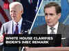 President Biden's comments linking IMEC and Hamas attack misunderstood, White House clarifies