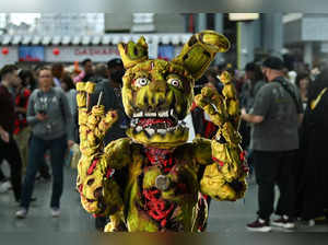 A cosplayer poses as Springtrap from Friday Night at Freddy's during New York Comic Con 2023 - Day 4 at Javits Center on October 15, 2023 in New York City.
