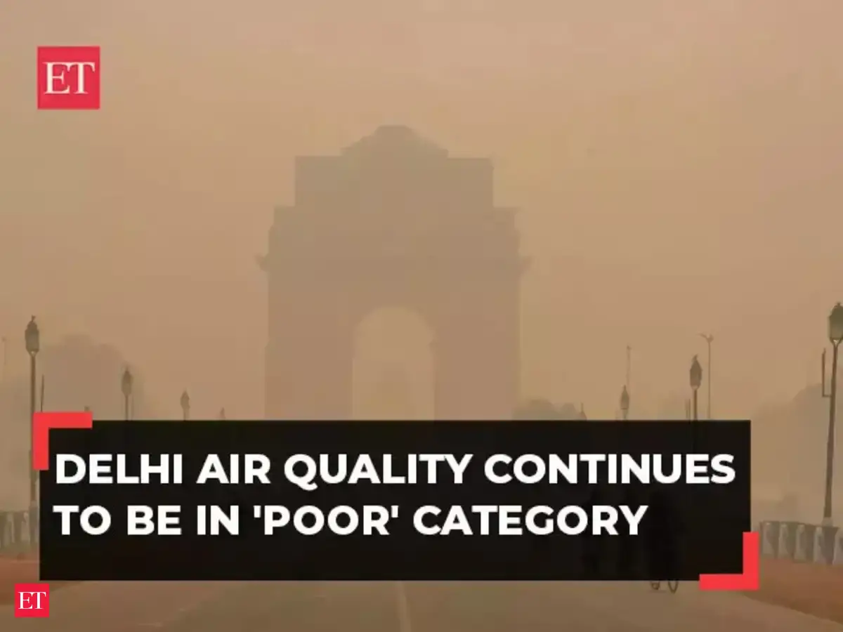 delhi aqi today: Delhi's air quality remains in 'poor' category, AQI at ...