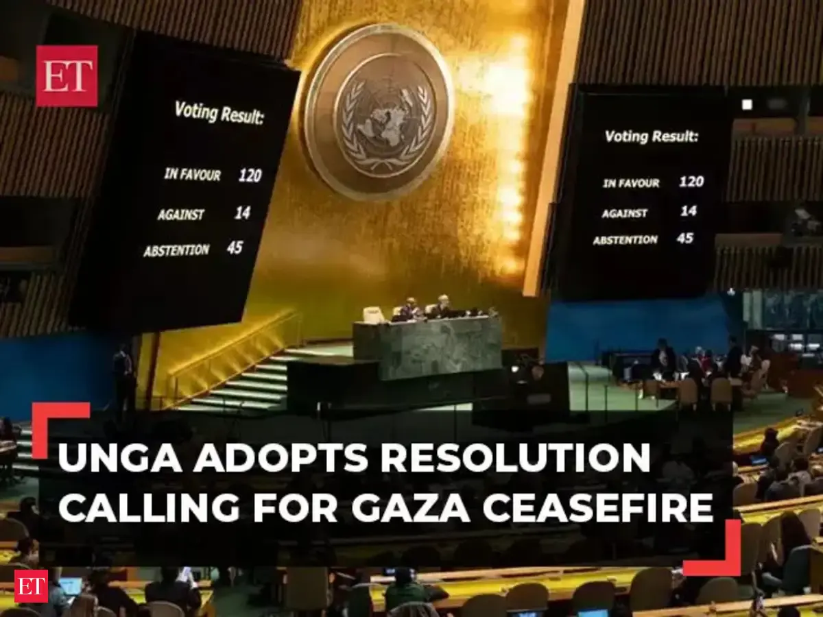 united nations: UNGA adopts Gaza resolution calling for immediate and ...