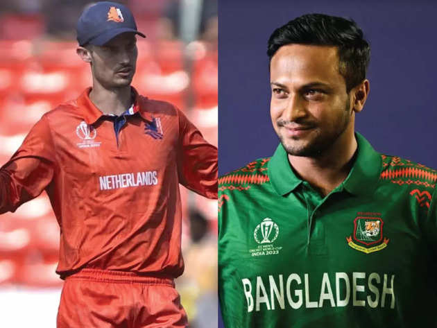 Bangladesh vs Netherlands | BAN vs NED Live Score Updates, ICC World Cup 2023:  Paul van Meekeren shines with match-winning spell and praises team effort