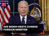 US President Joe Biden meets Chinese foreign minister as he prepares for potential meeting with Xi