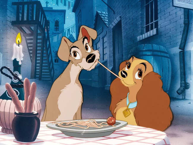 Disney's genius lies in finding romance in the mundane, exemplified by the iconic spaghetti scene in 'Lady and the Tramp.'