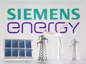 FILE PHOTO: Illustration shows Siemens Energy logo