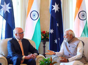 **EDS: TO GO WITH STORY; IMAGE VIA @MEAIndia** Sydney: Prime Minister Narendra M...