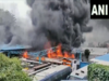 Pvt buses parked at Bengaluru's Veerabhadra Nagar depot catch fire; video surfaces