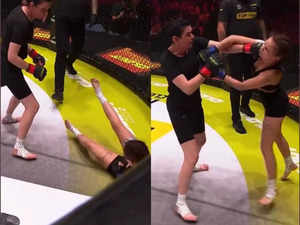 MMA fight: Video of 50-year-old woman knocking out son's ex-girlfriend in Poland goes viral