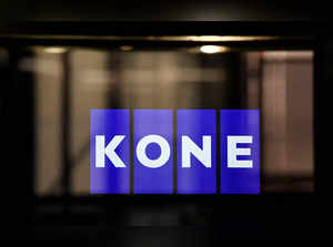 FILE PHOTO: Logo is displayed in an elevator at the KONE Academy of Finish manufacturer KONE in Hanover