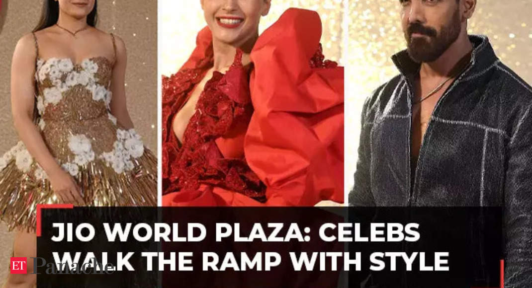 Jio World Plaza launch: Celebs walk the ramp with style - The Economic  Times Video