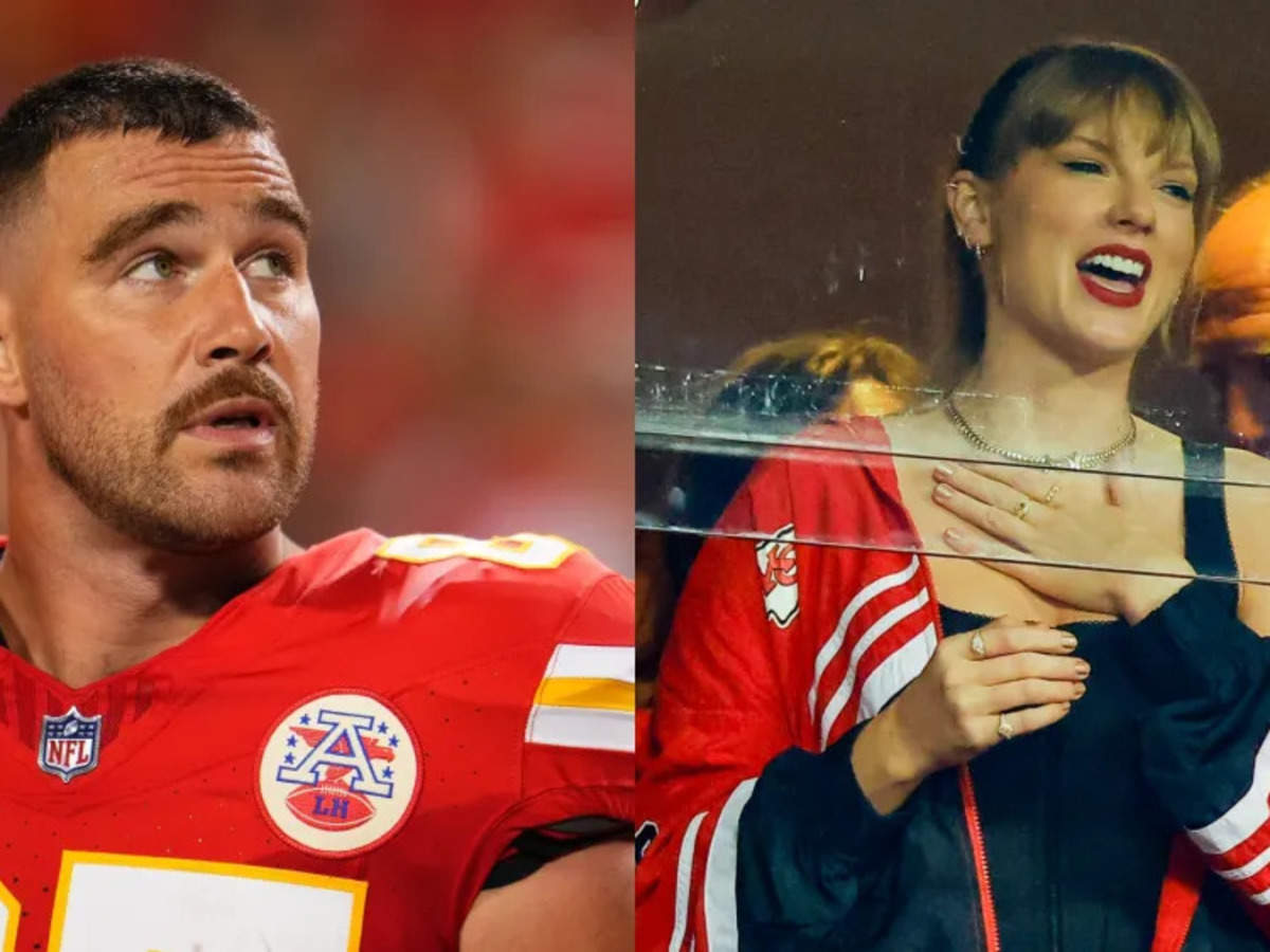 travis kelce: Travis Kelce opens up about dating Taylor Swift and  navigating public scrutiny, calls girlfriend 'genius' - The Economic Times