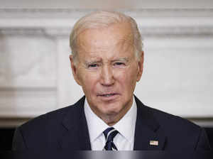 President Joe Biden speaks on the terrorist attacks in Israel from the State Dining Room at the White House on October 7, 2023 in Washington, DC. The White House has said that senior national security officials have briefed the President on the attacks on Israel that were carried out by Hamas overnight and White House officials remain in close contact with their counterparts in Israel.