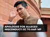 Raghav Chadha suspension case: SC asks AAP MP to meet RS Chairperson to tender unconditional apology