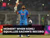 Moment when birthday boy Virat Kohli equalled Sachin Tendulkar's record of 49 ODI hundreds