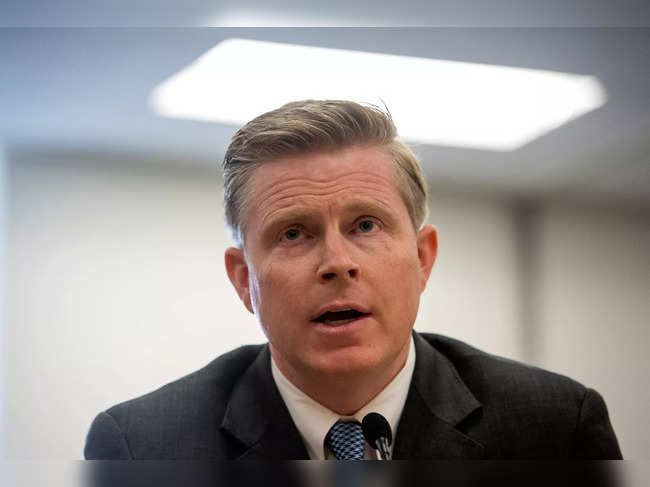 FILE PHOTO: Overstock.com executive vice chairman Jonathan Johnson testifies at a hearing in New York