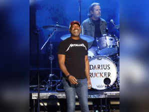 Darius Rucker performs at Ascend Amphitheater on October 14, 2023 in Nashville, Tennessee.