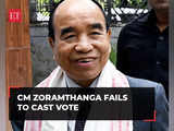 Mizoram Assembly polls: CM Zoramthanga fails to cast vote due to EVM malfunctioning