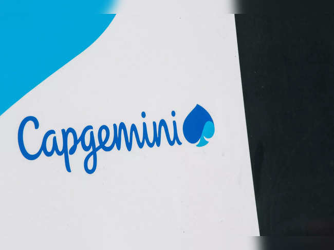 FILE PHOTO: The Capgemini logo is seen at the company's office in Issy-les-Moulineaux near Paris