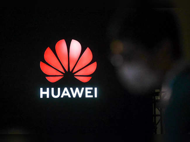 A Huawei logo is seen during the Huawei Connect Conference in Shanghai on September 23, 2020.