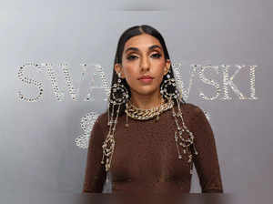 Rupi Kaur attends as Swarovski celebrates SKIMS Collaboration and unveils it's NYC flagship store on November 07, 2023 in New York City.