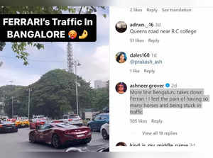 ​Ferrari​s stuck in Bengaluru traffic