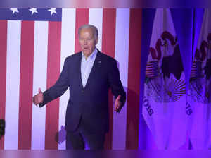 President Joe Biden arrives to speak to autoworkers at the Community Complex Building on November 09, 2023 in Belvidere, Illinois.