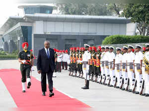 New Delhi, Nov 9 (ANI): US Secretary of Defence Lloyd Austin receives a ceremoni...