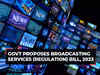 Ministry of I&B proposes Broadcasting Services (Regulation) Bill, 2023