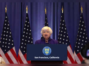 S. Secretary of the Treasury Janet Yellen speaks during a news conference following a bilateral meeting with People’s Republic of China (PRC) Vice Premier He Lifeng at the Ritz Carlton Hotel on November 10, 2023 in San Francisco, California.