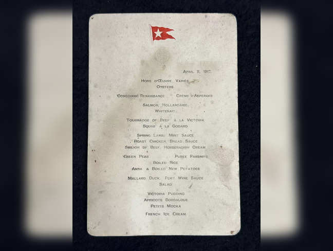 A First-Class Dinner Menu from the Titanic Could Fetch Thousands at Auction