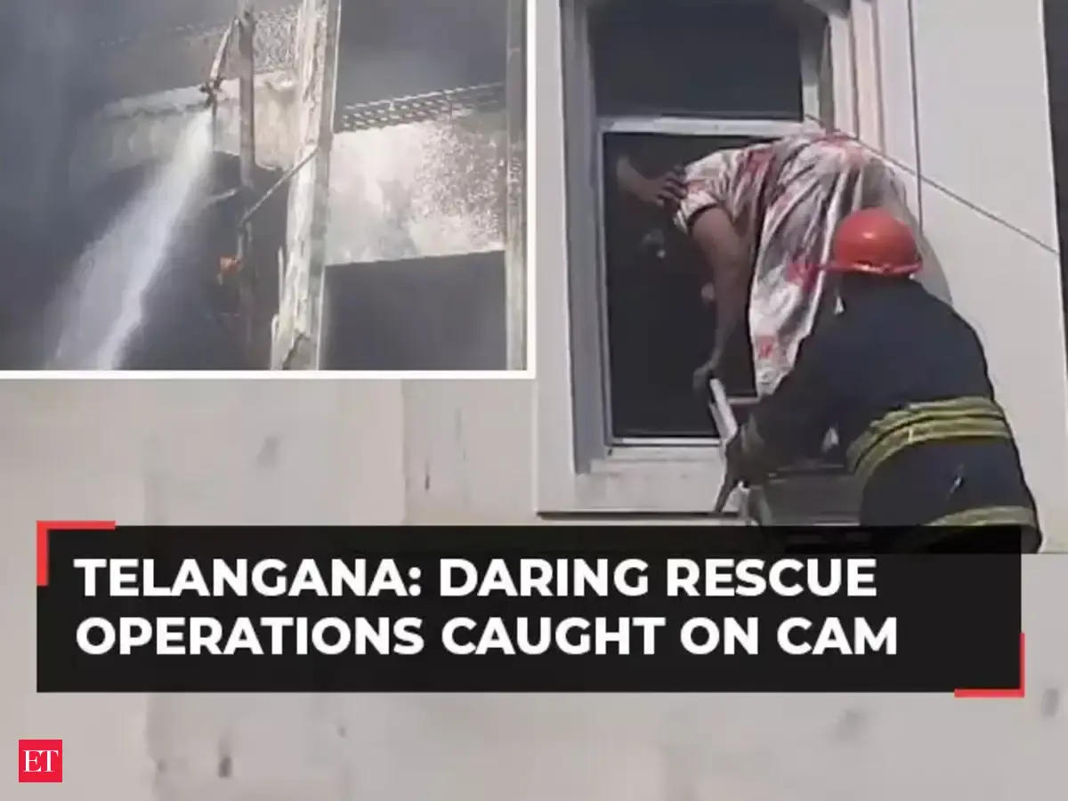 Caught on cam: Daring rescue of a child, woman amid massive fire - The ...
