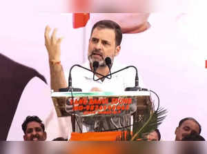 **EDS: VIDEO GRAB VIA @RahulGandhi** Ashoknagar: Congress leader Rahul Gandhi sp...