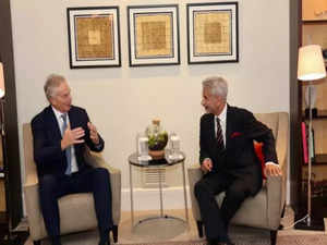 EAM Jaishankar meets UK former PM Tony Blair, discusses situation in Gaza