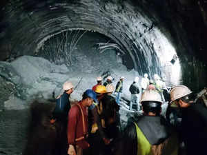 Part of tunnel collapses, many workers trapped